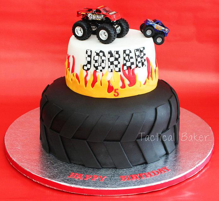 Monster Truck Tire Cake