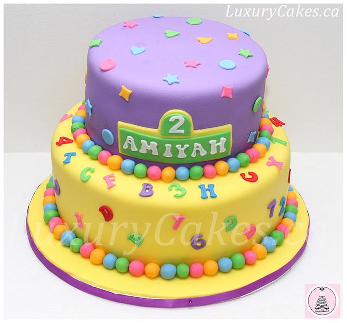 Alphabet birthday cake