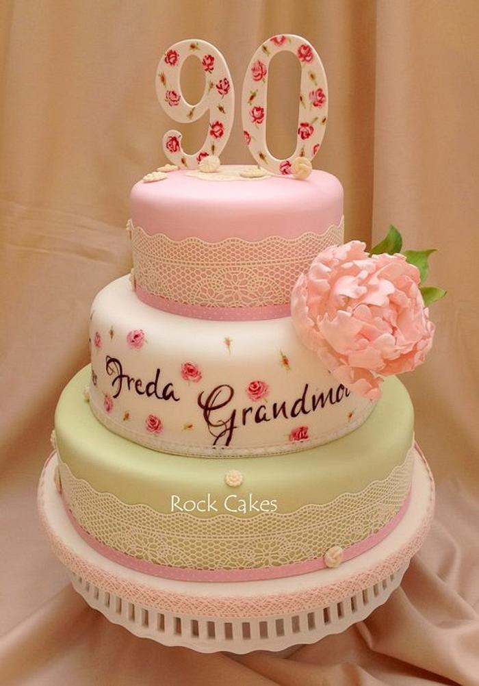 90th birthday cake for my gran
