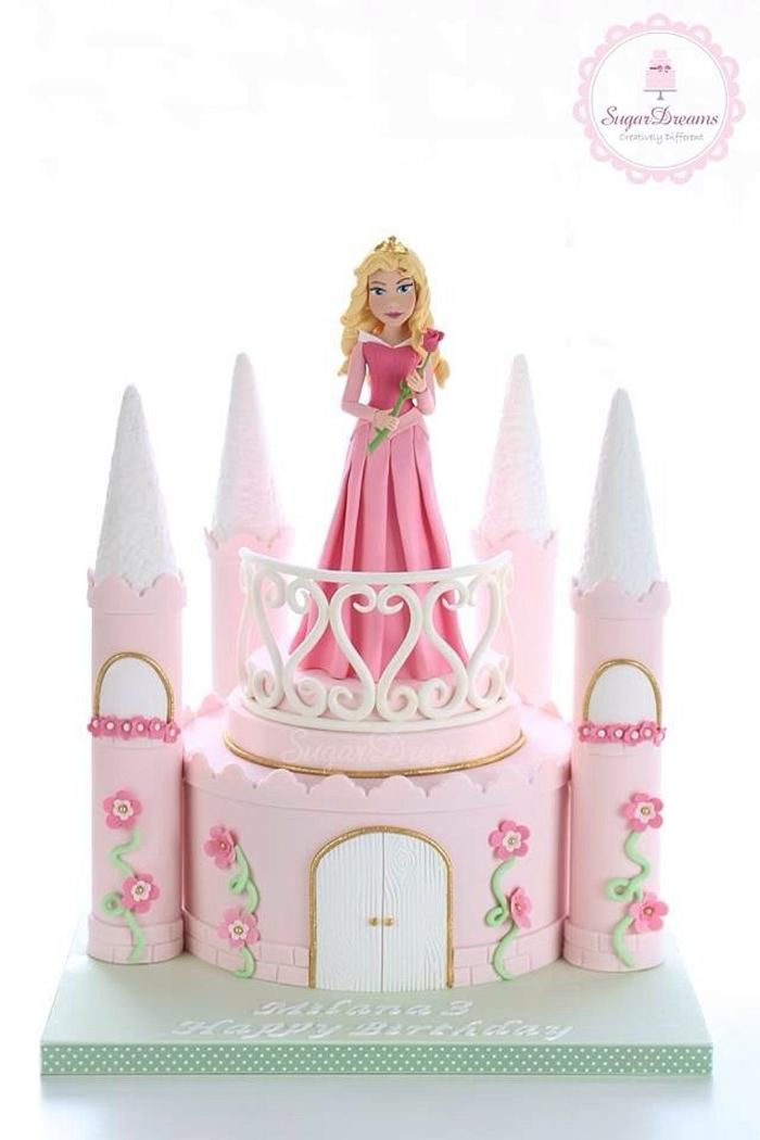 Sleeping Beauty castle cake