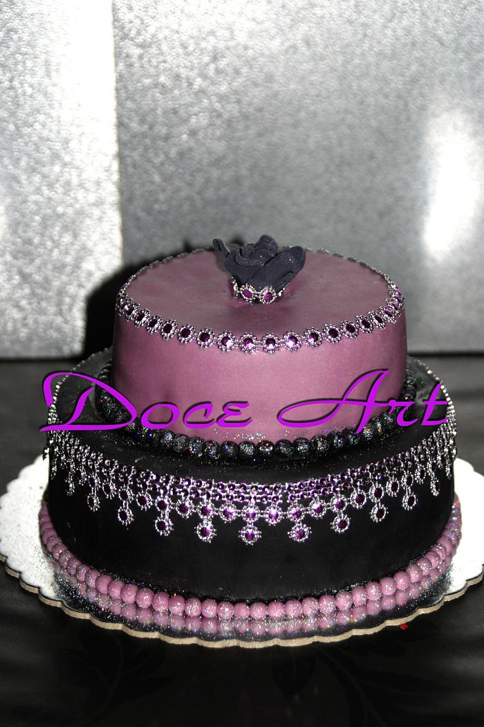 Purple diamonds cake