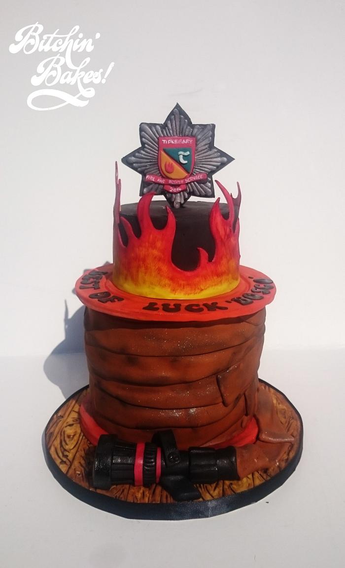 Firefighter retirement cake