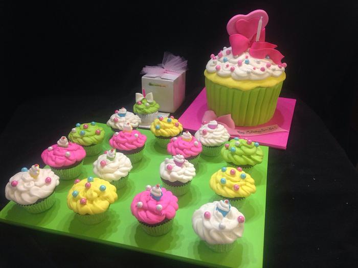 1st birthday cupcake party