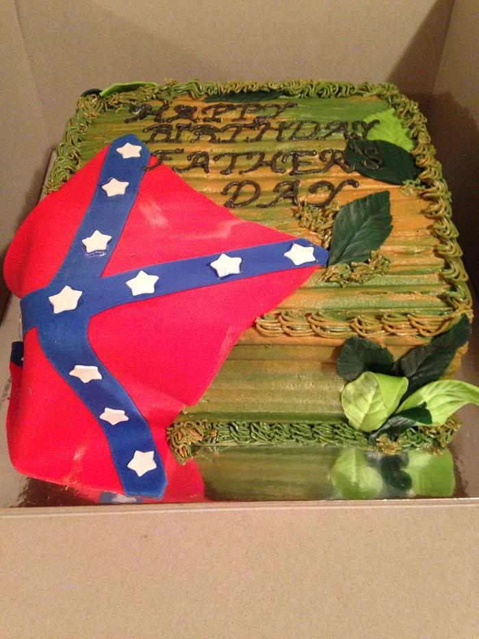 Rebel flag cake 