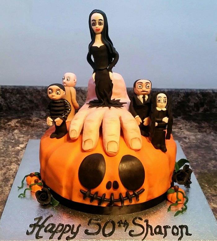 Addams Family Halloween Cake