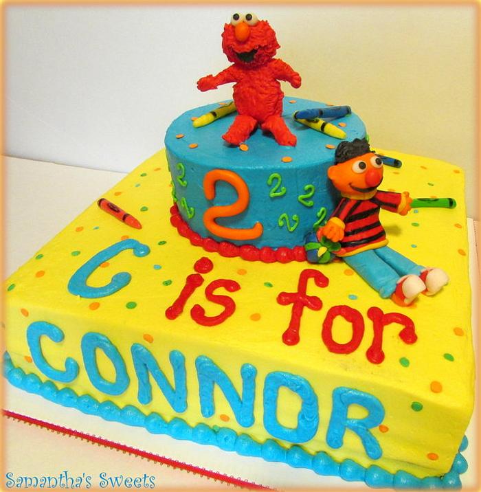 Elmo & Ernie Birthday Cake