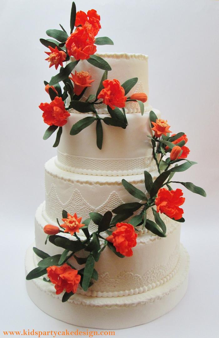 "Orange dream" wedding cake