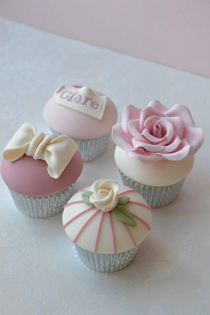 Elegant girly cupcakes