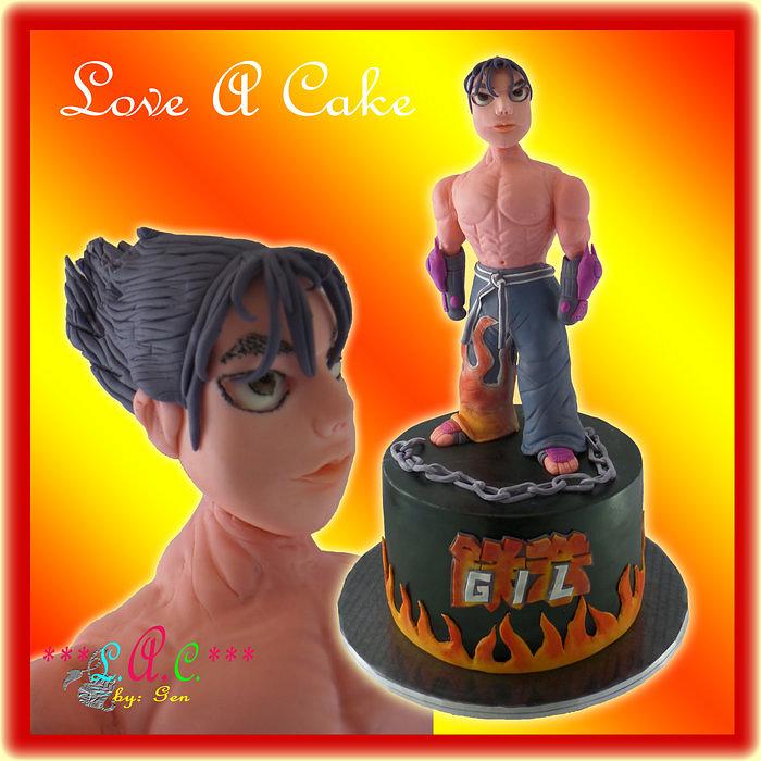 Tekken's Jin Kazama-themed Birthday Cake