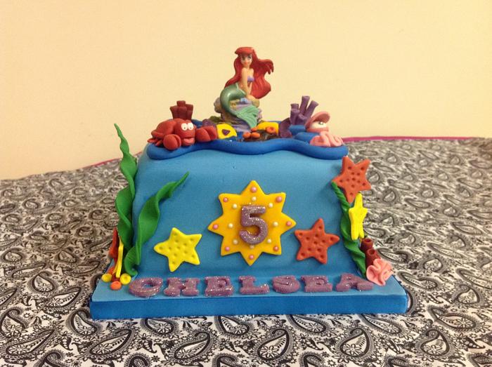 Sea splash Ariel cake. 