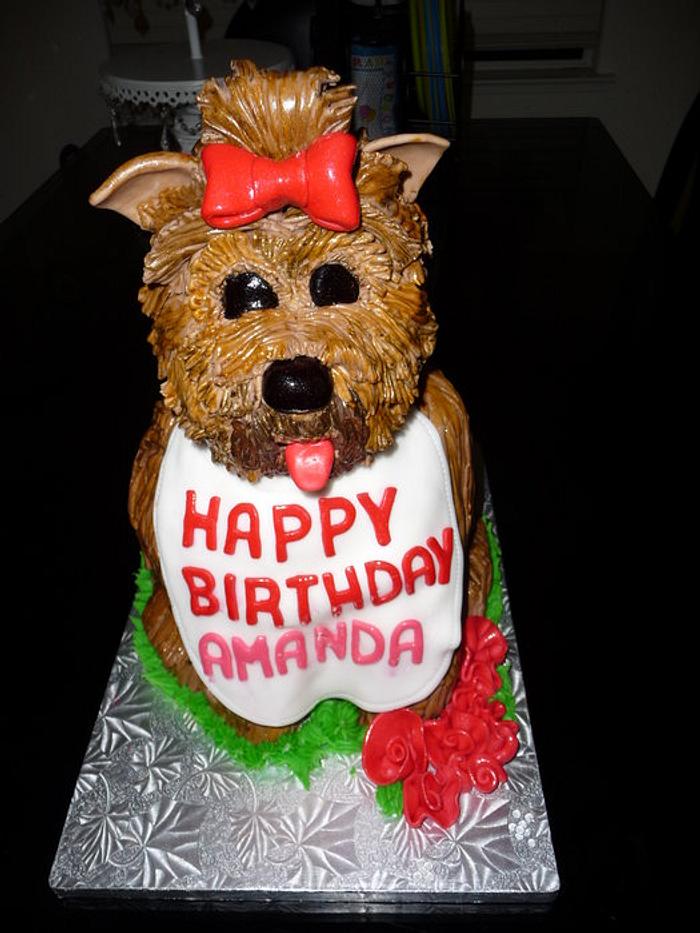 Dog 3D cake