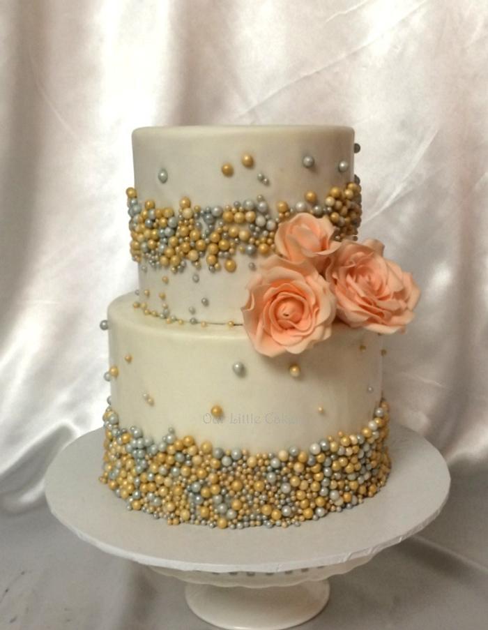 Gold Pearl Cake