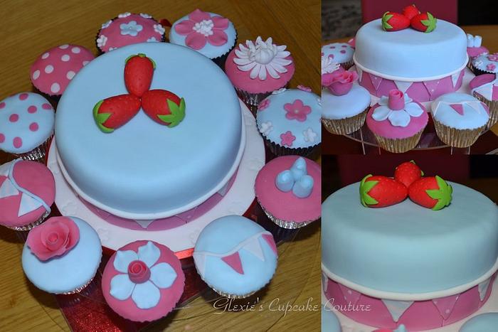 Cath Kidston inspired cake/cupcakes