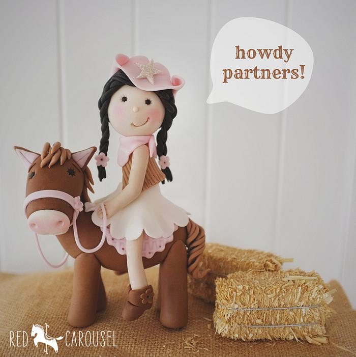 Cowgirl Cake Topper