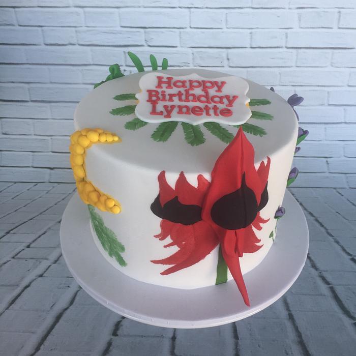 Australian Flora birthday cake