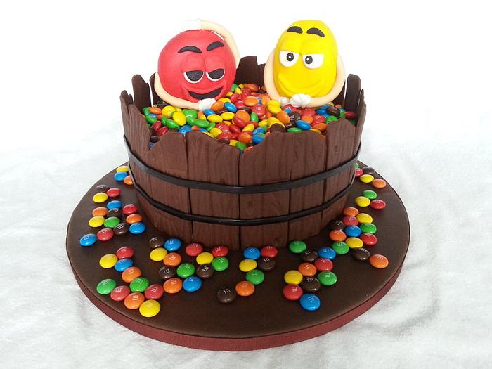 M&M Birthday Cake