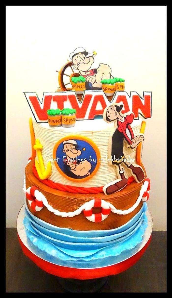 Popeye Theme cake