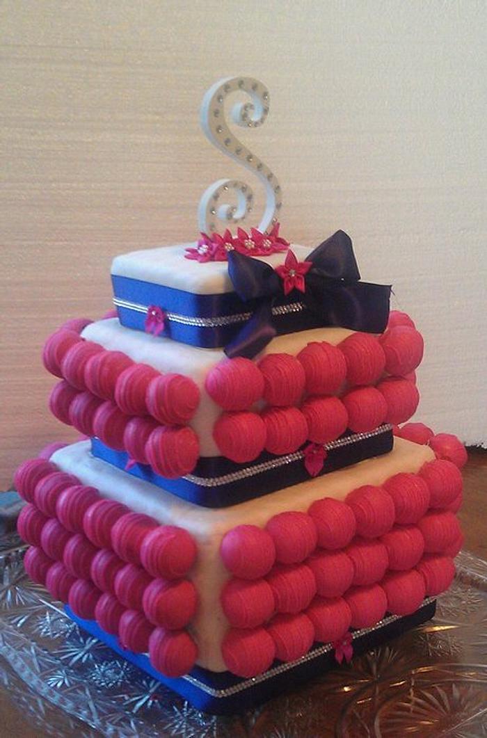Hot Pink Birthday Cake Bite Cake