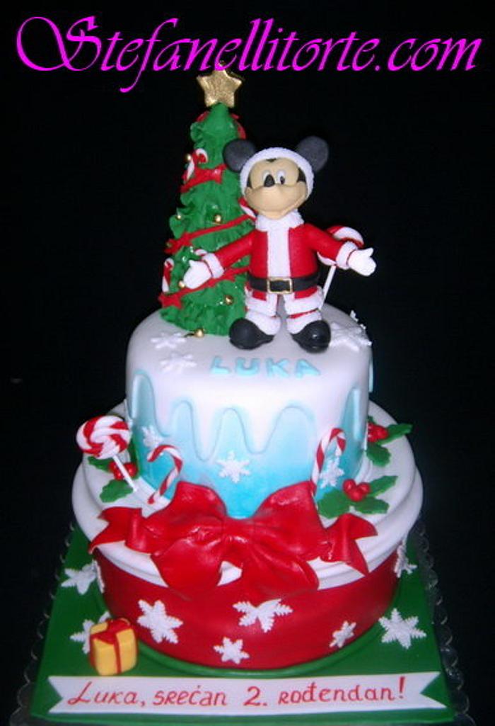 Mickey Mouse Christmas cake