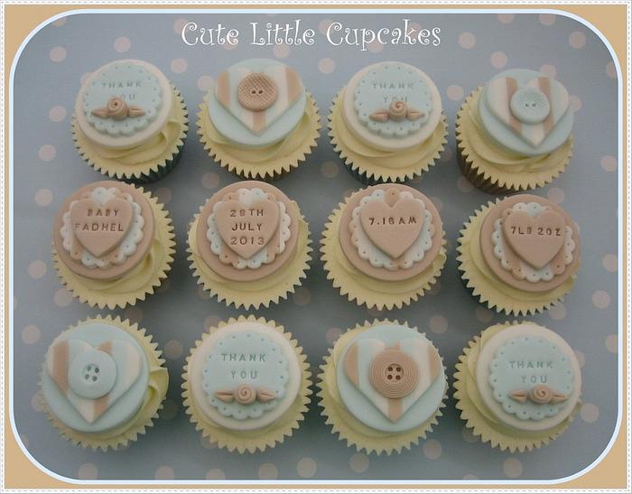 New Baby 'Thank you' Cupcakes