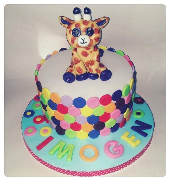 Beanie giraffe, cake number 100!