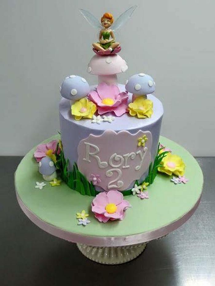 Tinkerbell themed birthday cake 