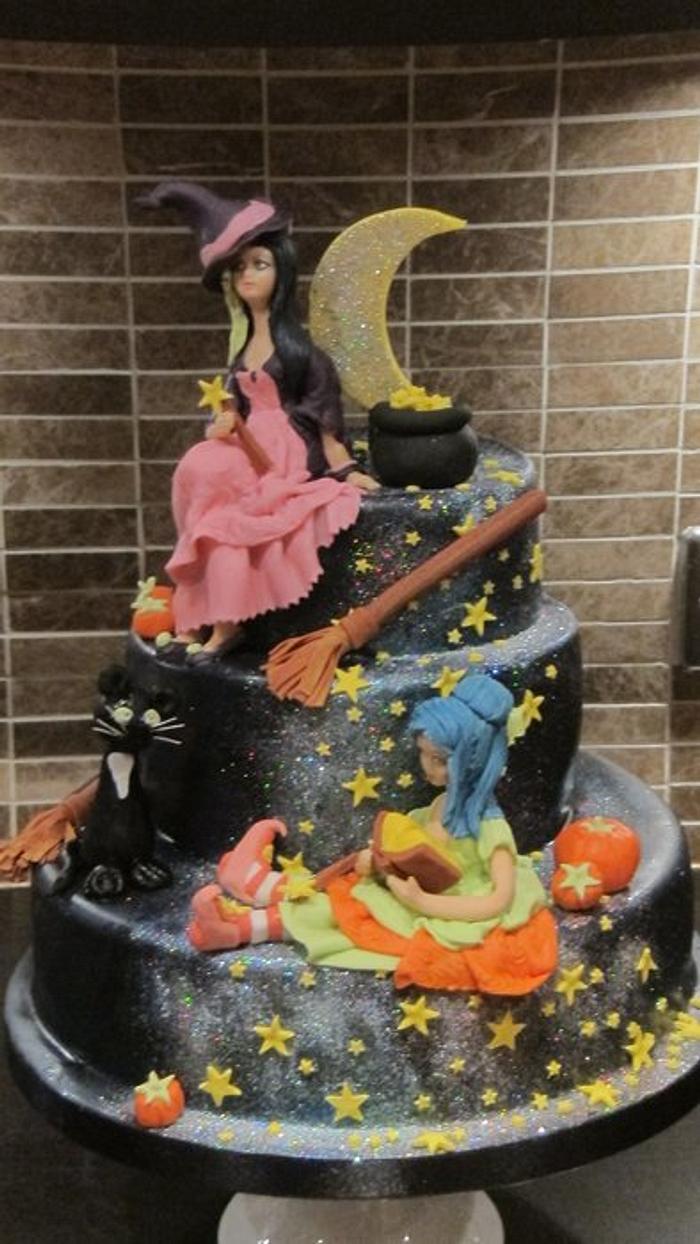 witch halloween birthday cakes