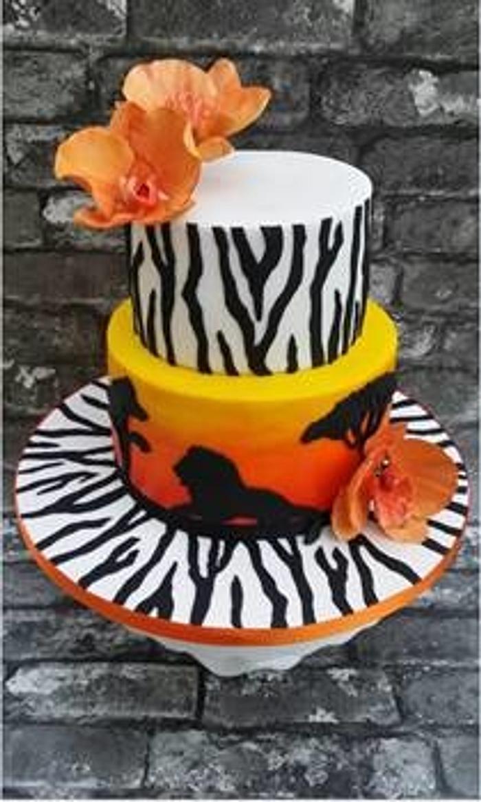 African sunset cake 