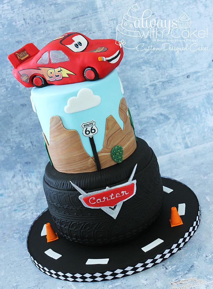 Cars Themed Birthday Cake