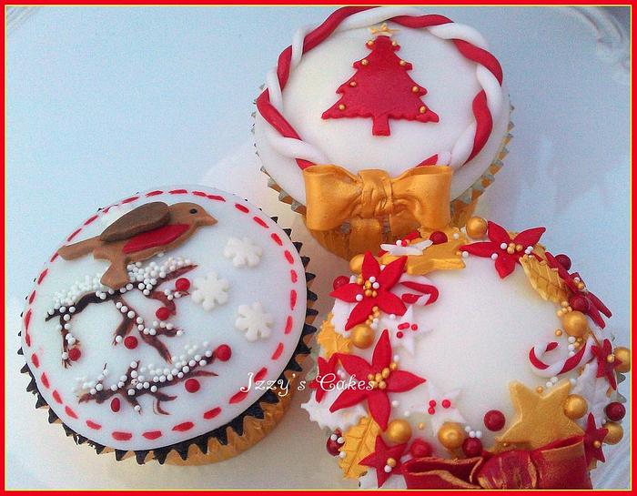 Vintage Christmas Cupcakes