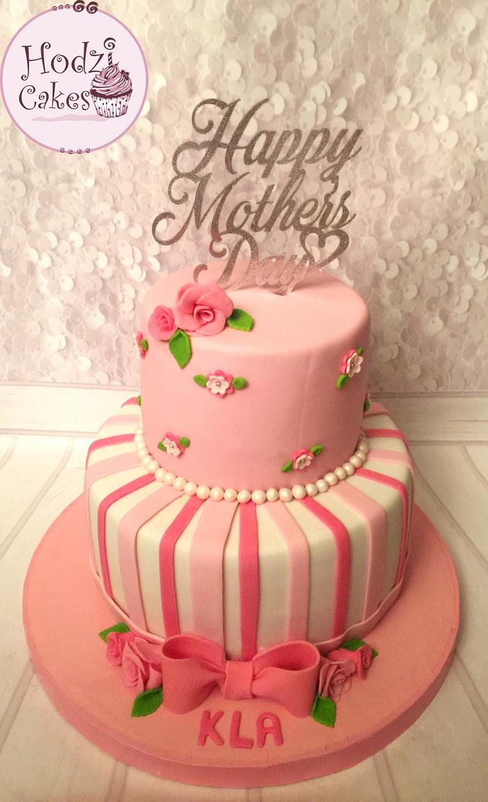 Adorable Mother's Day rosy pink Cake