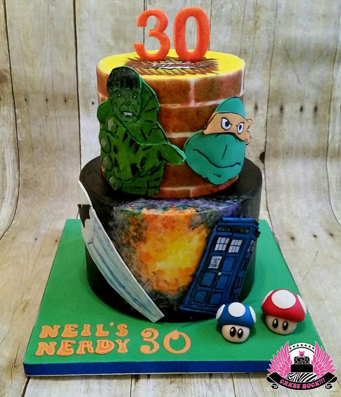 Nerdy 30 Birthday Cake
