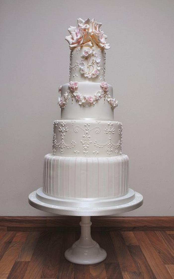 Victoria and David's wedding cake