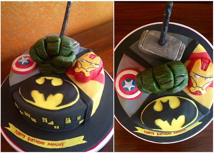 Superhero theme cake!