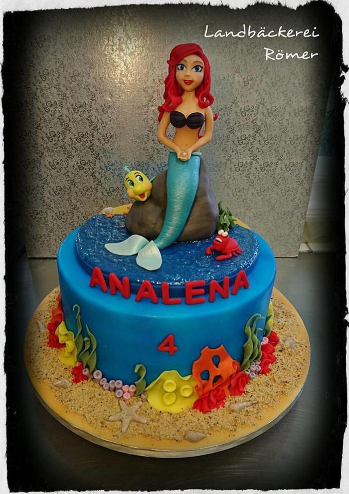 Ariel Mermaid Birthday Cake