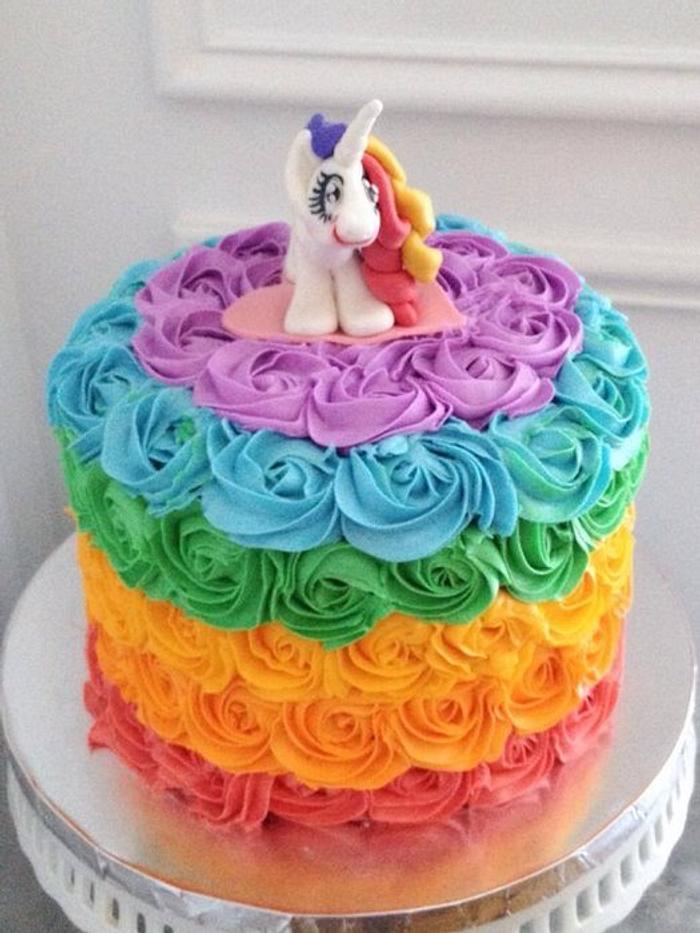 Rainbow Pony Cake!