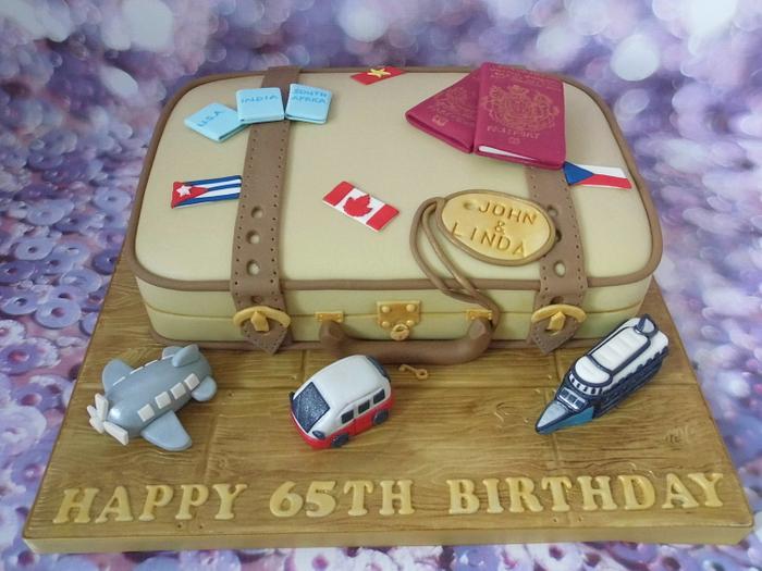 Suitcase  cake.