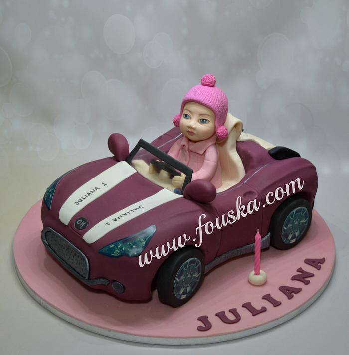Baby's Car 3D Cake