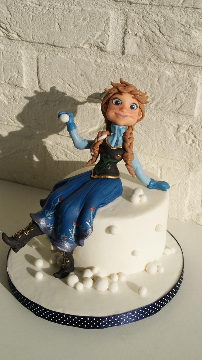 Elsa and Anna Frozen Inspired Blue Background - Custom Icing Image –  printsoncakes