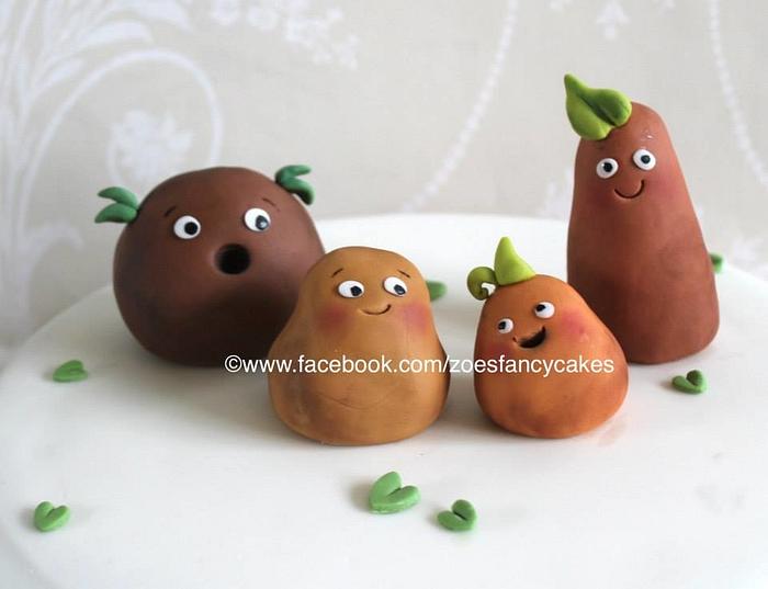 Small potatoes childrens TV programme cake - tutorial