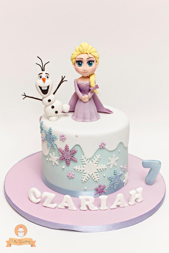 Elsa & Olaf Frozen Cake