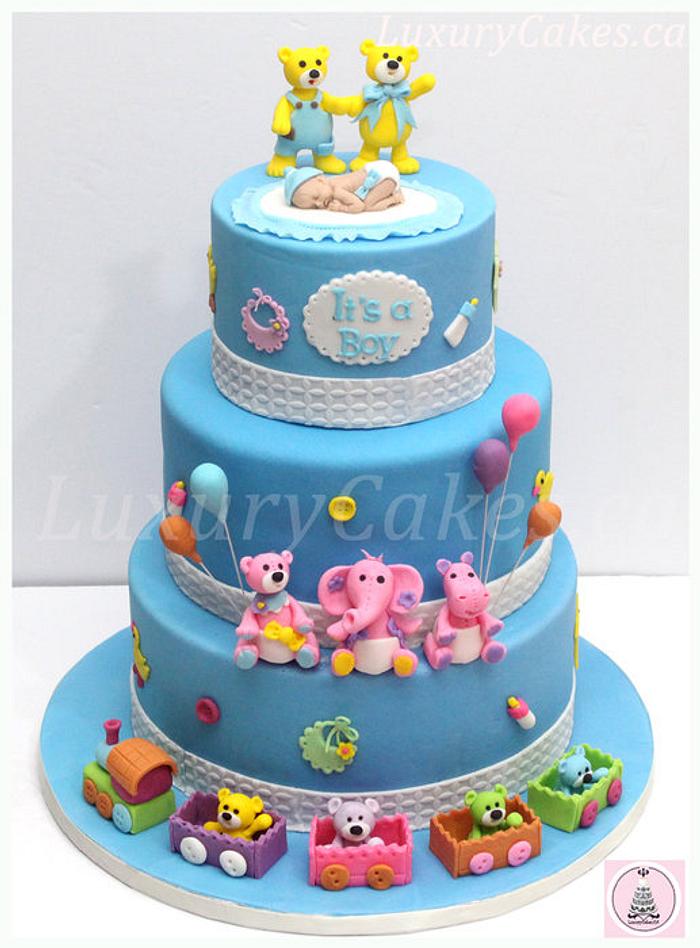 Baby Shower cake and cupcake
