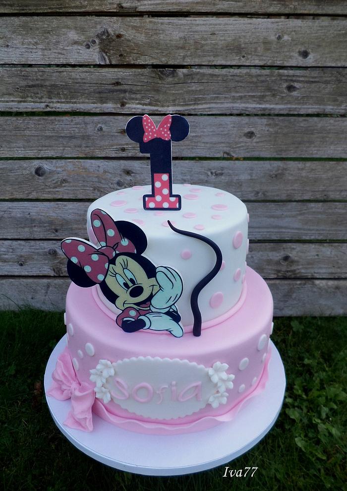  Birthday cake Minnie