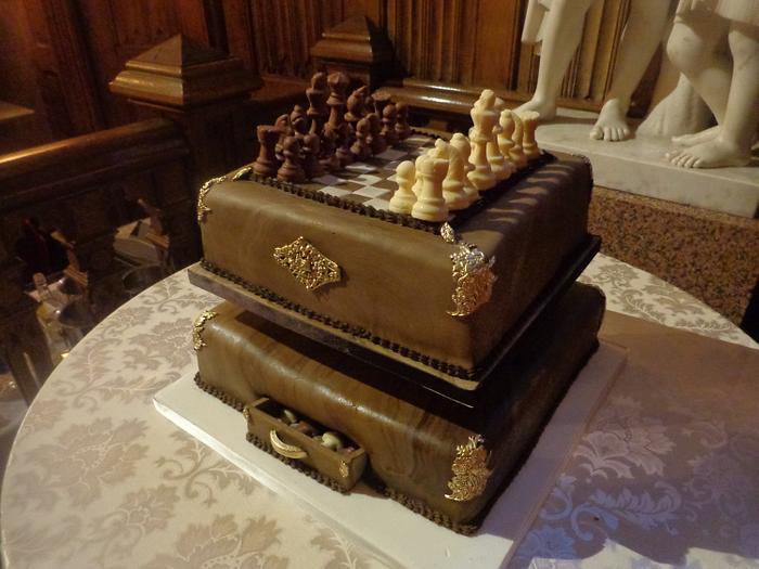 Chocolate Chess Board Wedding Cake