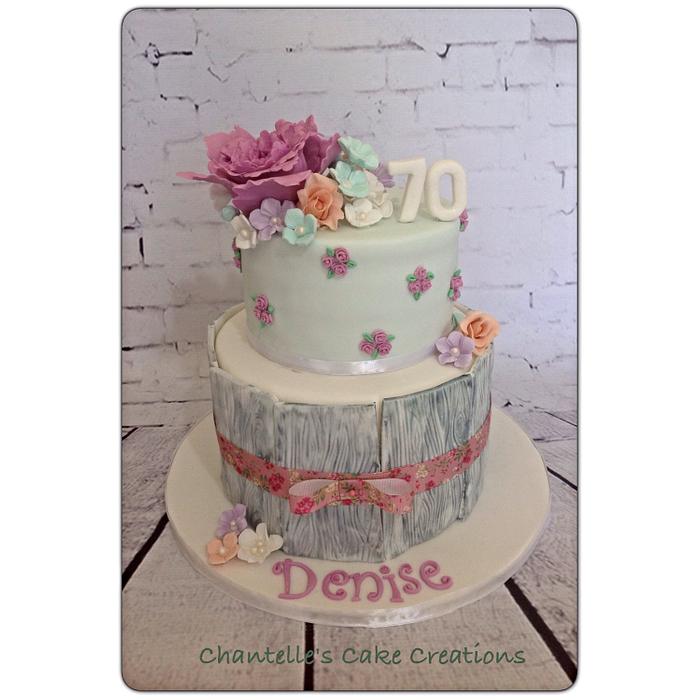 Elegant pastel 70th Birthday 