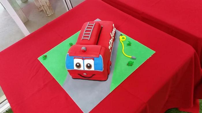 Fire engine cake