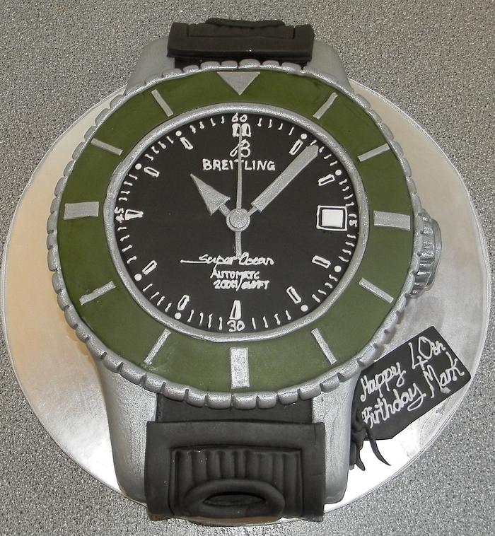 Breitling watch cake