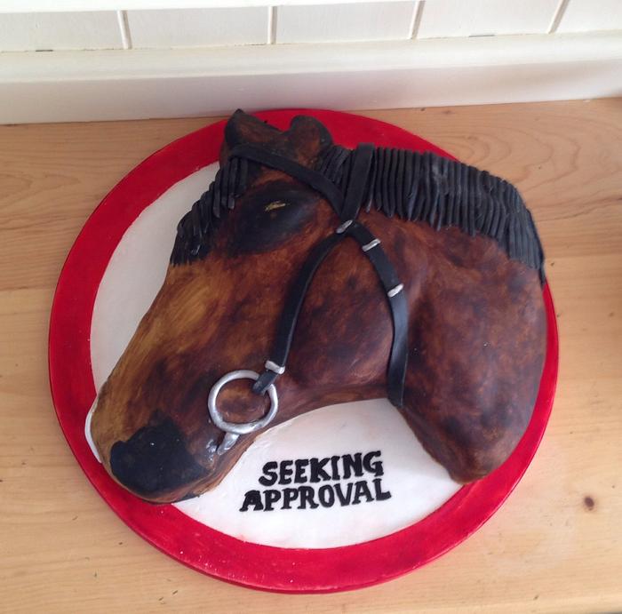 Race horse cake 