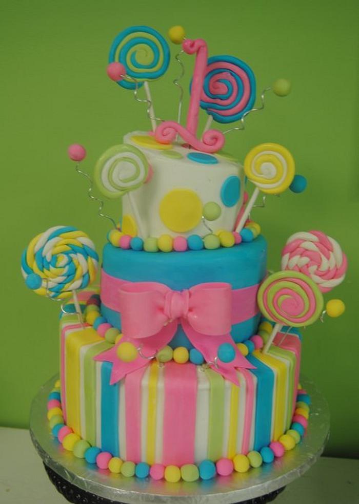 Coolest Candy Party Birthday Cake