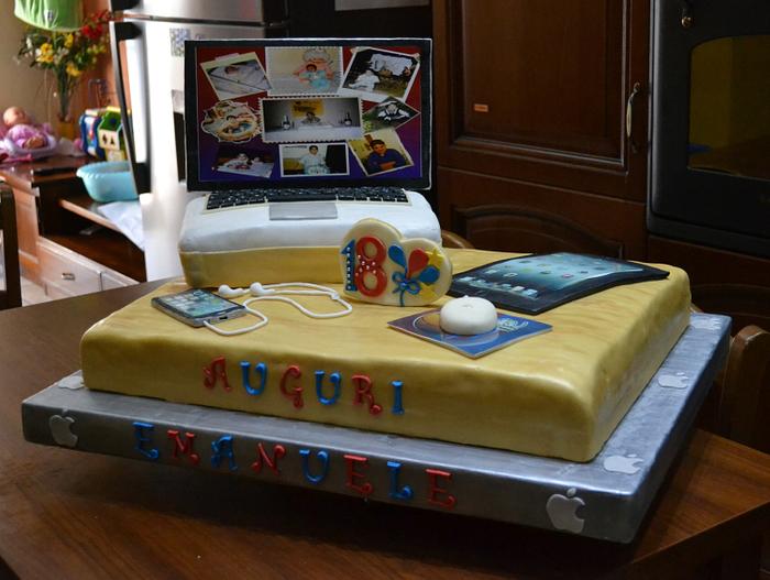 "Apple Desk" birthday cake